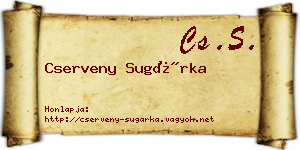 Cserveny Sugárka névjegykártya